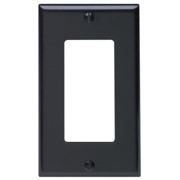 Ezgeneration Black Single Gang Decora GFCI Wallplate EZ84201 - main